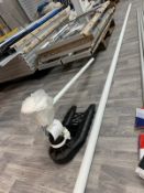 Car forecourt flag pole and stand