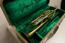 Trombone in carry case