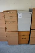 x 4 three drawer pedestals