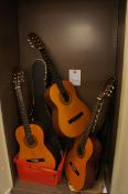 Contents of Cupboard 4 x acoustic guitars