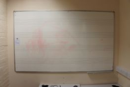 Large Whiteboard With Music Bar Lines / Staves
