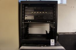Music tower comprising Sony Atrc/Atrac 3 MDS-JE480 DSP type S minidesk dec Portogram Pro Series Comb