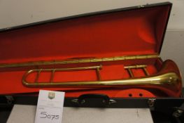 Trombone in carry case