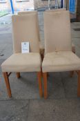 x 4 wooden chairs with wooden seat and back rests