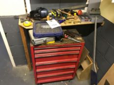 Assorted tools and Drawer Cabinet