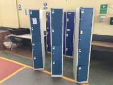 9 x Lockers Table and Chairs Plus Contents