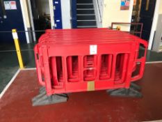 13x Plastic Pedestrian Barriers