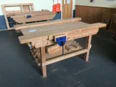 Wooden Carpenters Bench to Include 2x Vices