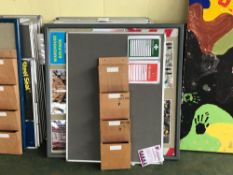 23x Various Size Pin Boards and Wooden Leaflet Holder