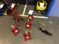 4x Sealey Yankee 3Tonne Axel Stands & 1 Other