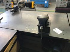 Metal Work Bench to Include 2 x Vices and Contents