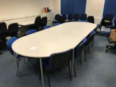 Loose & Removable Contents of Conference Room table and 9x chairs