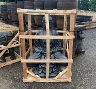 MASSIVE CRATED BUDDHA IN ANTIQUE SILVER