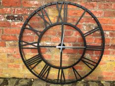BOXED INDUSTRIAL STYLE MASSIVE 1.2M IRON CLOCK