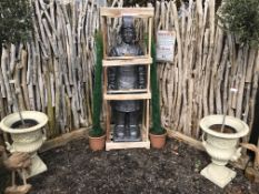 MASSIVE CRATED 5FT TALL TERRECOTTA WARRIOR STATUE IN SILVER