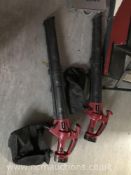 2x Cordless garden vacs