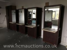 4x Hair dressing stations