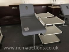 Massage bed and 2 x beauty trolleys