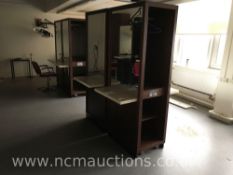 2x Double sided hair dressing stations