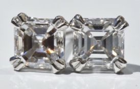 Diamond Assher-Cut Earrings