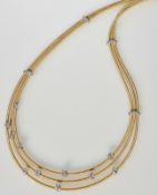Marco Bicego 3 Coil Diamond Necklace