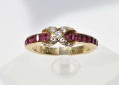 Tiffany & Co Diamond and Ruby Ring