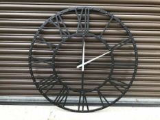 BOXED INDUSTRIAL STYLE MASSIVE 1.2M IRON CLOCK