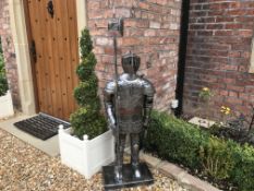 LARGE BOXED METAL SUIT ARMOUR