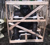 MASSIVE CRATED LIFESIZE GORILLA