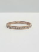 9ct Rosegold Diamond full eternity ring,0.27ct diamond