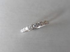 0.42ct diamond 7 stone band ring. Brilliant cut diamonds