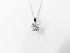 0.50ct diamond solitaire pendant set in 18ct gold. 4 claw setting
