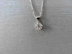 0.50ct diamond solitaire pendant set in 18ct gold. Off set 4 claw setting