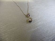 0.15ct diamond solitaire pendant set in 18ct gold. 4 claw setting