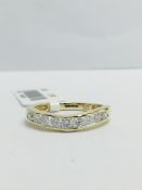 9ct yellow Gold wishbone diamond ring