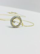 9CT Yellow gold Circle style pendant