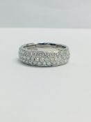 18CT White Gold Italian pave style ring