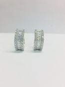 9CT WHT GOLD HINGED CZ EARRINGS