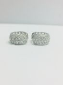 9CT WHITE GOLD HINGED CZ EARRINGS
