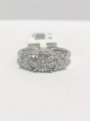 9ct white gold trilogy diamond ring