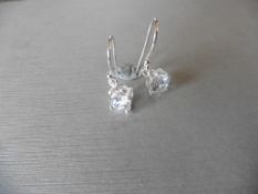 0.80ct diamond drop style solitaire earrings each set with a brilliant cut diamond