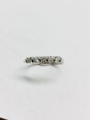 0.50ct diamond five stone ring set in 9ct white gold. Brilliant cut diamonds