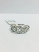 9CT White gold Diamond dress ring