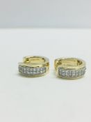 9K white gold diamond stud Earrings