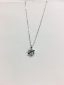 0.30ct diamond solitaire pendant set in 18ct gold. 6 claw setting