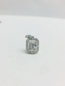 9CT White gold fancy diamond pendant