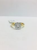 9CT Yellow gold Solitaire Style ring