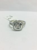 9CT white gold dress ring