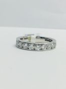 18ct white gold diamond Channel set eternity ring