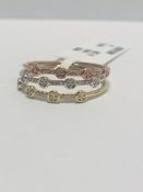 9ct three colour diamond dress ring